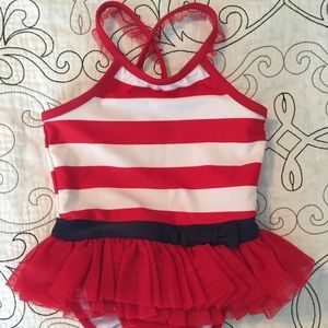 Cat & Jack, Striped Tutu Skirt Swimsuit